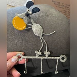 Metal dog leash holder 3 hooks